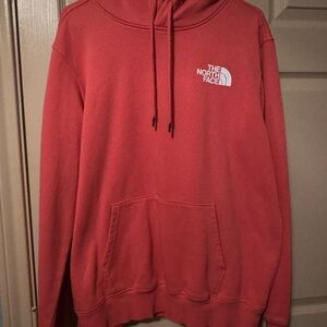 The North Face Men's Large Box NSE Pullover Hoodie Salmon Yellow Box
